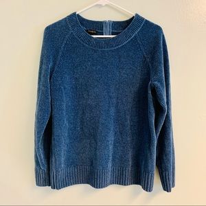 Blue Velour Sweater